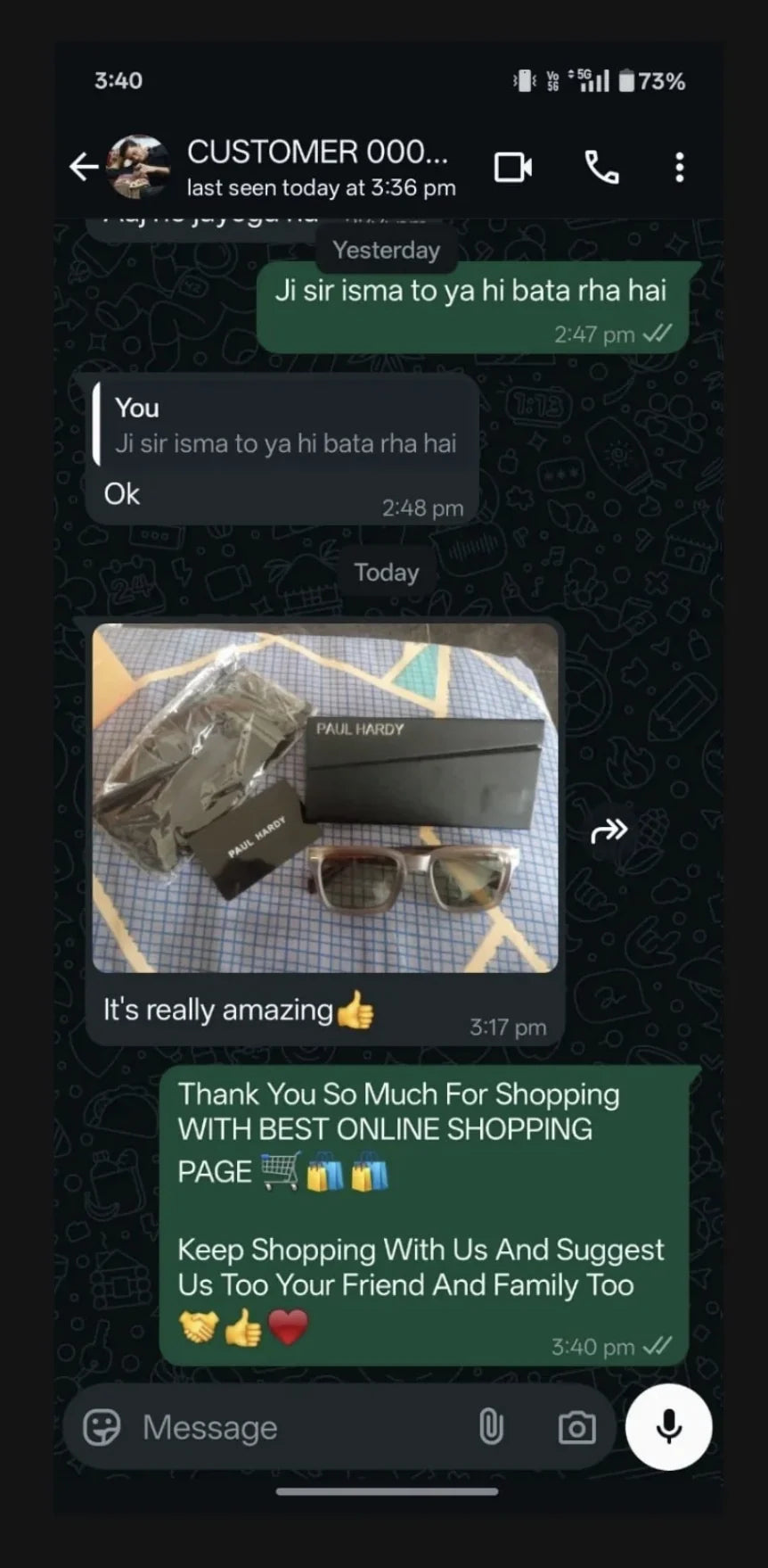 Customer review screenshot 2